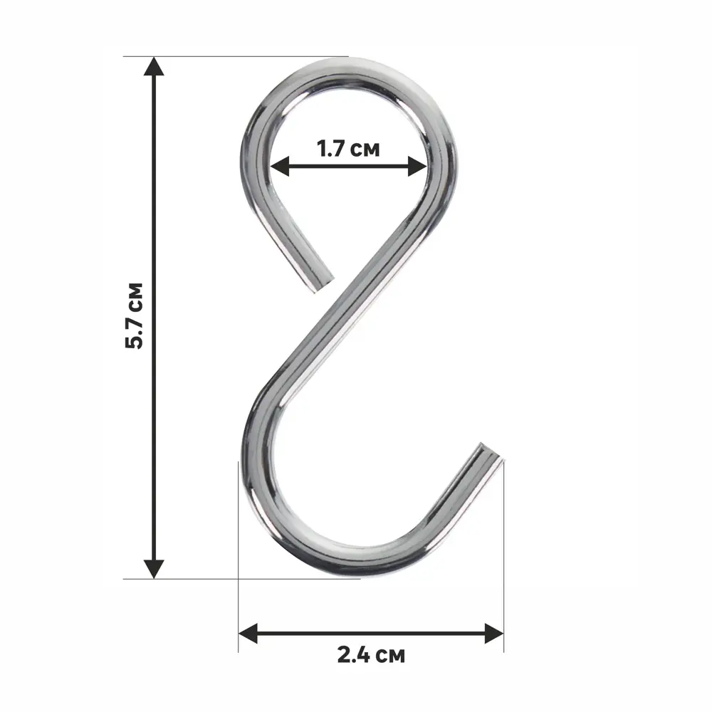 Набор несъемных крючков Delinia 2.4x5.7 см сталь цвет хром 5 шт STLM-2100373 - Вид №4