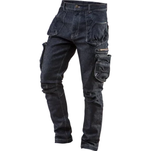 Брюки рабочие 5 карманов Neo Tools Denim темно-синие размер M рост 175 84789476 STLM-2183992
