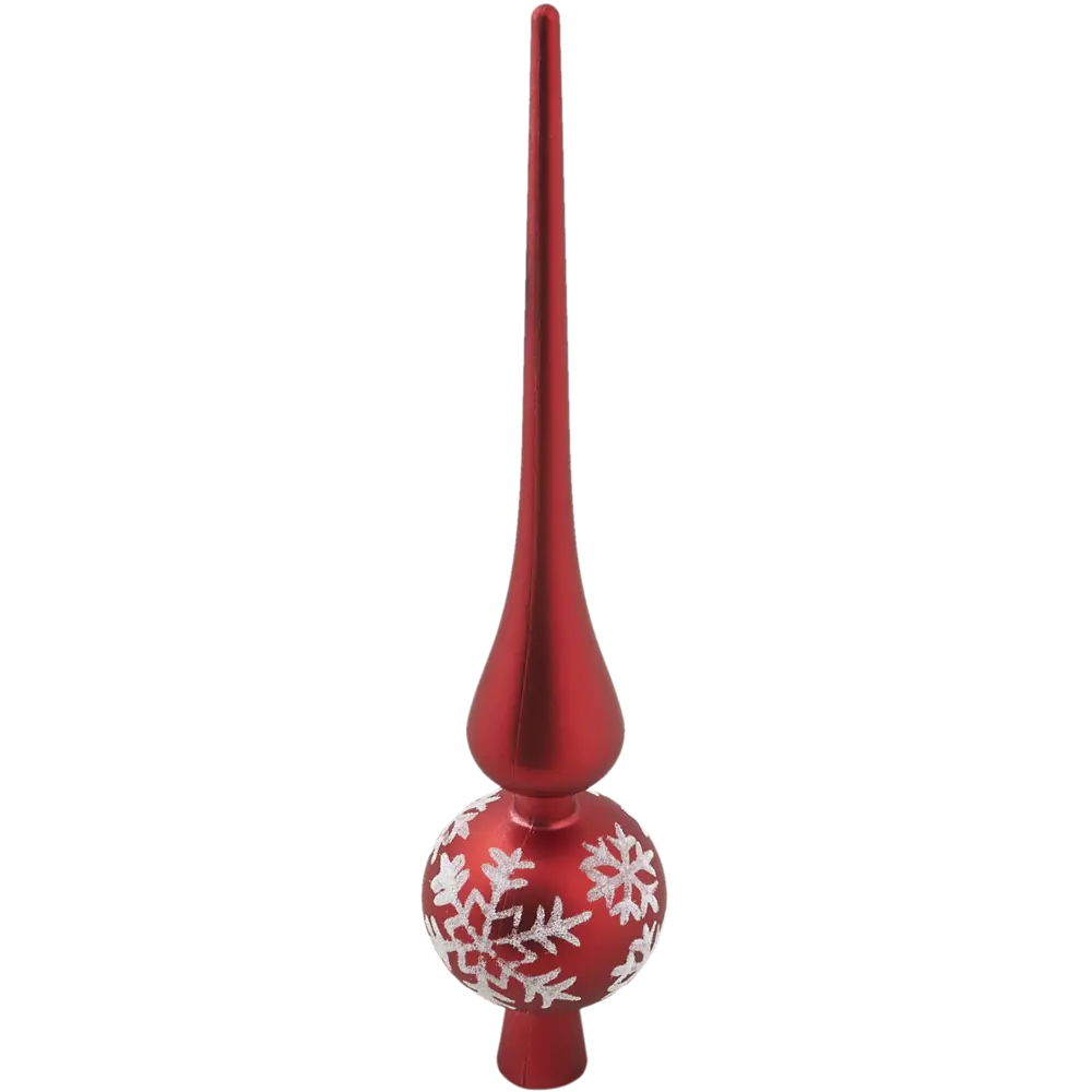 Верхушка на елку Christmas Красная со снежинками h32 см 82196185 STLM-2071322 Santreyd 