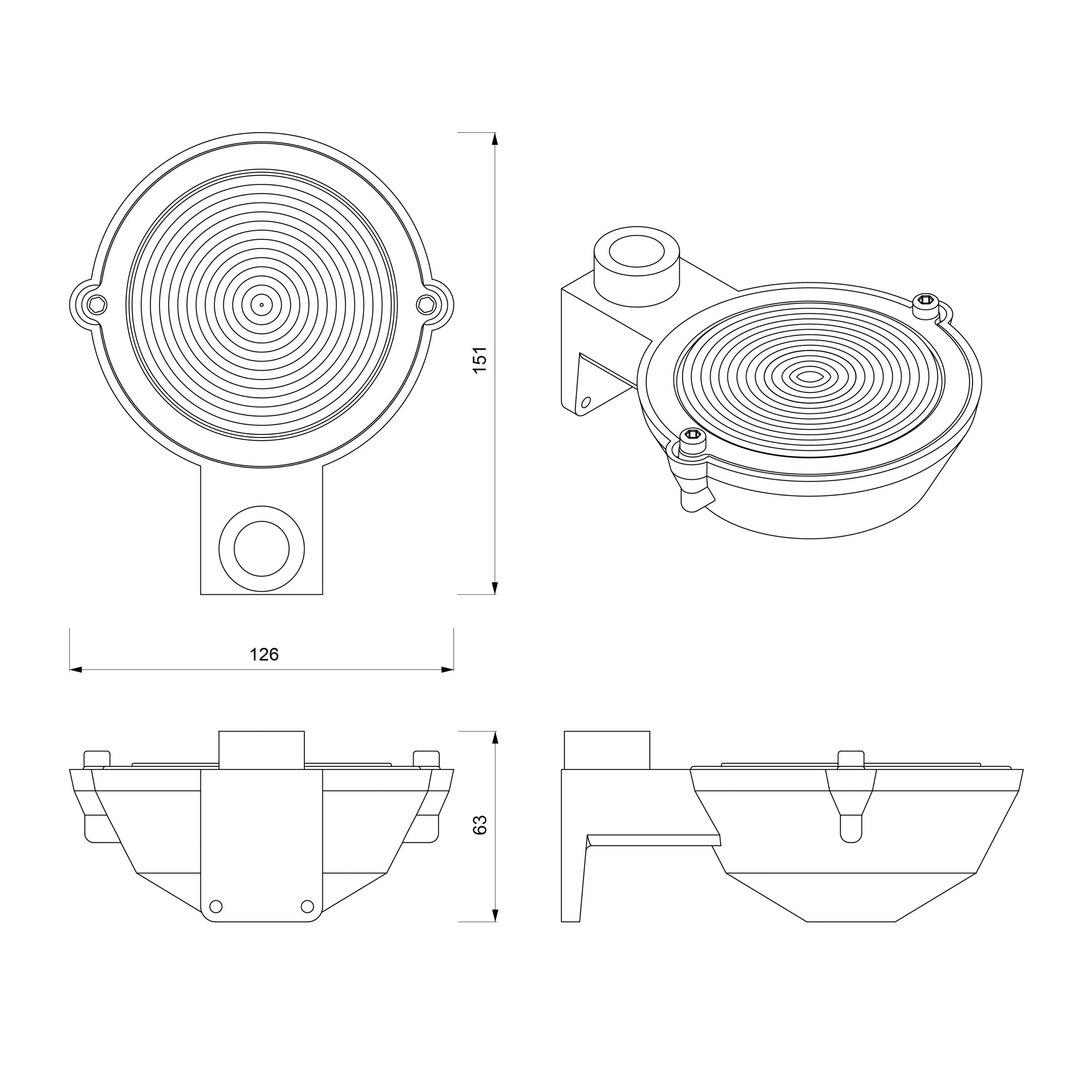Медный алюминиевый настенный светильник Genuit медь ARCH-00043330 - Вид №6