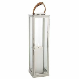 Подсвечник-фонарь серебристый с ручкой Georgian XL от Eichholtz EICHHOLTZ EICHHOLTZ 060284 Прозрачный;серебро