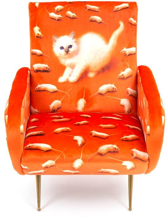 Seletti Кресло из ткани с подлокотниками Seletti wears toiletpaper sun-id-1380809 - Вид №1