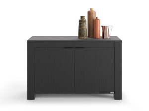 Шкаф из черного ясеня с распашными дверцами