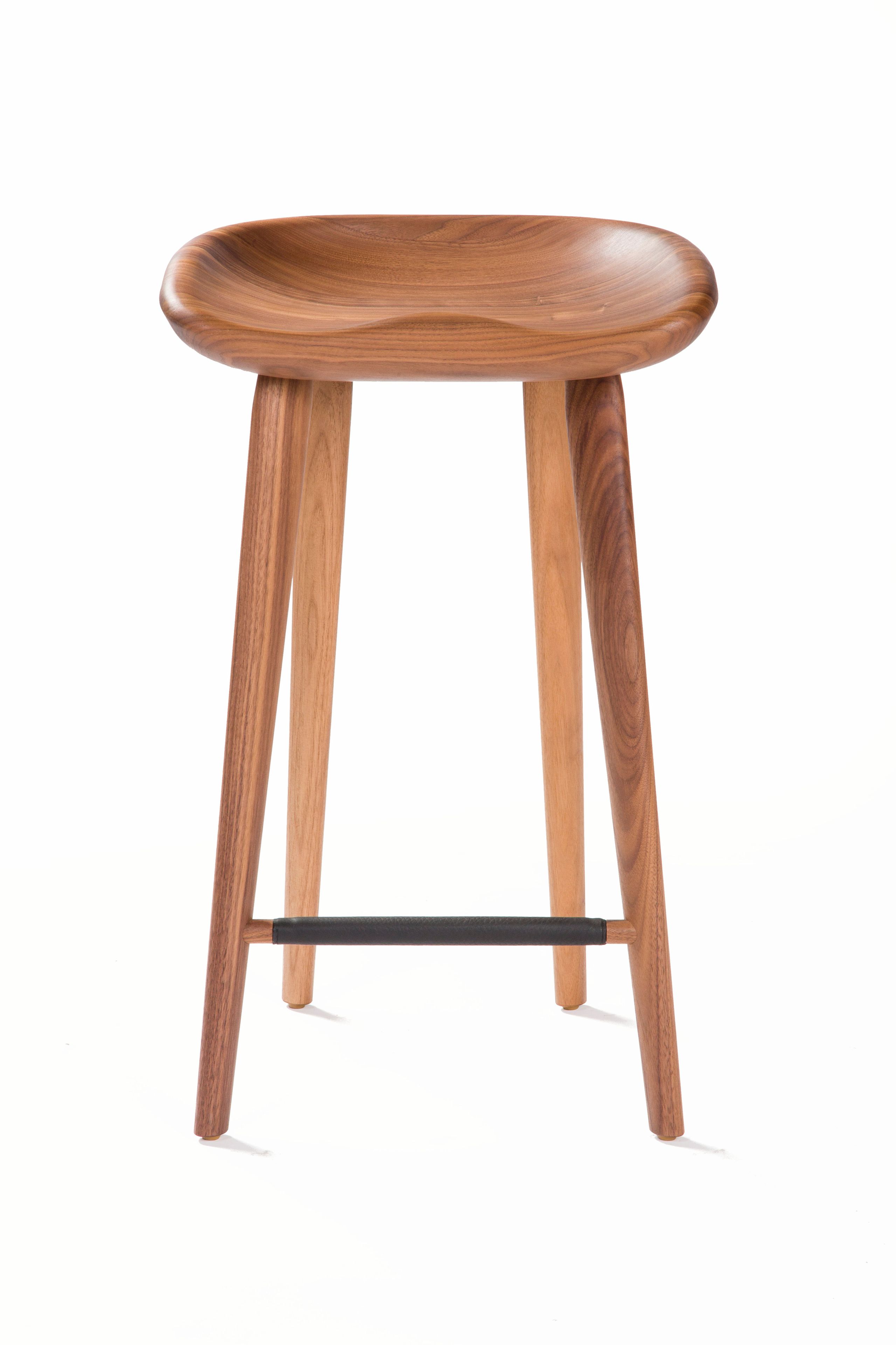 Табурет из массива дерева с подставкой для ног BassamFellows Трактор ARCH-00061645 - Вид №9