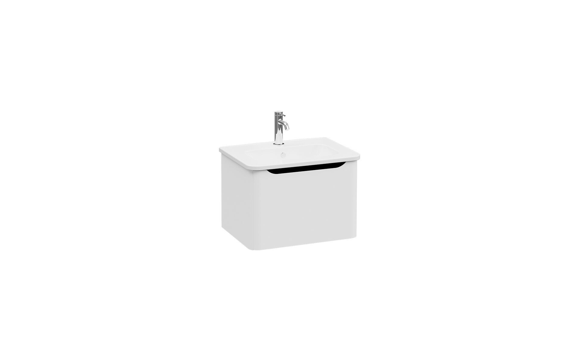 Подвесной шкаф для умывальника со встроенной раковиной VitrA Bathrooms Integra Round ARCH-00143563 - Вид №6