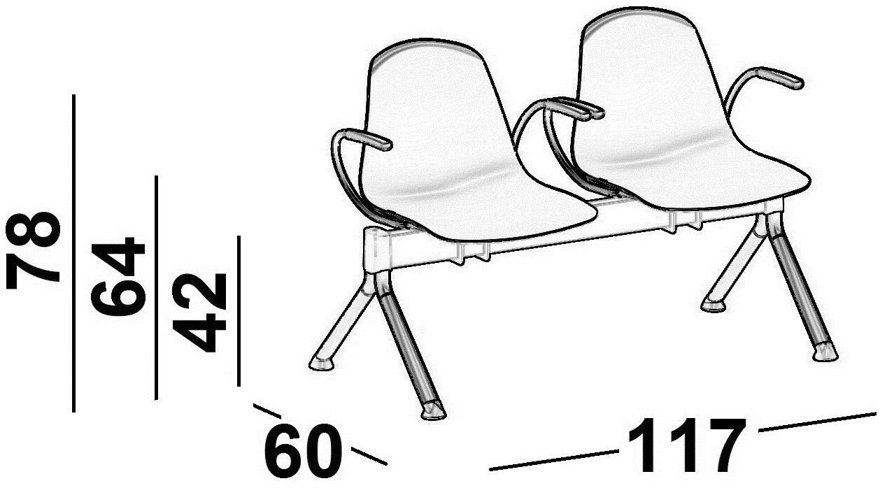 Luxy Сиденье на балке пола с подлокотниками Epoca sun-id-1509180 - Вид №7