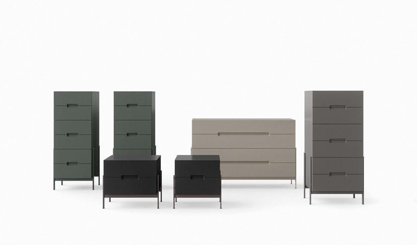 Novamobili Лаковая прикроватная тумба с ящиками Float sun-id-1349295 - Вид №1