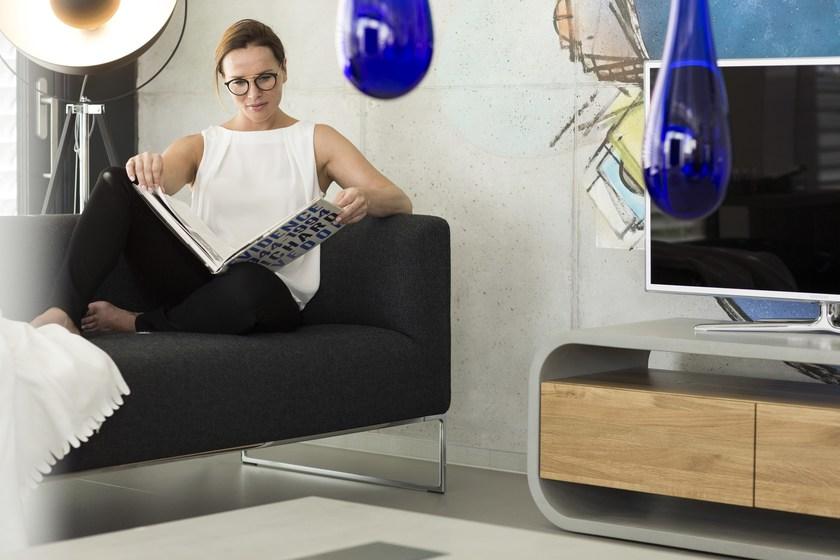 CO33 Тумба под ТВ с ящиками из бетона и дуба Opus O120sh - Вид №6