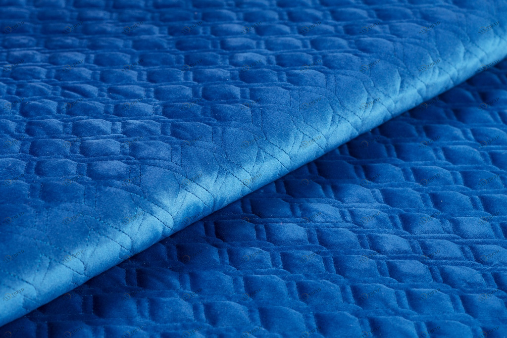 COLORISTICA Ткань мебельная  Микровелюр  Серпантин Синий Серпантин col.53