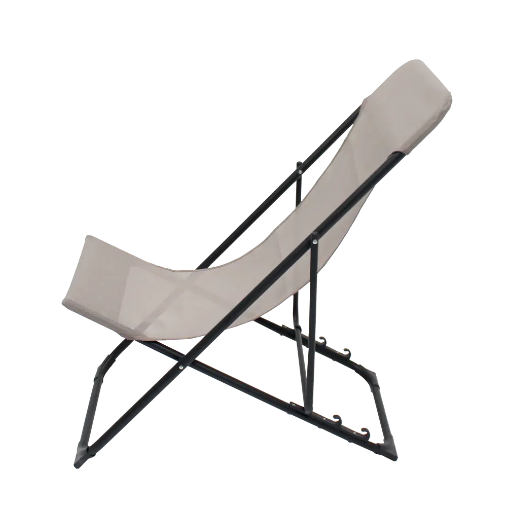 Кресло пляжное Biganos 55.5x90x86 см сталь/текстилен бежевый 80180302 STLM-2129836 Santreyd  - Вид №4