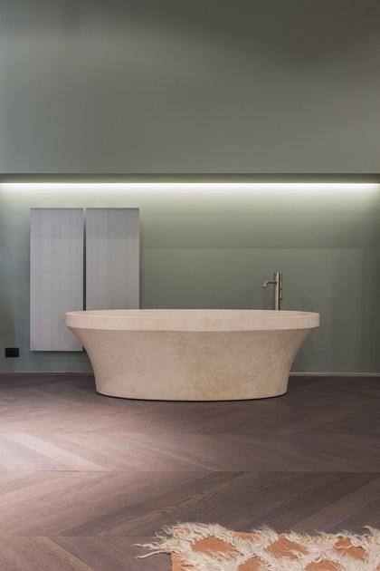 Antonio Lupi Design Отдельностоящая овальная ванна из натурального камня Antoniolupi sun-id-1368197 - Вид №2