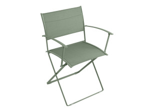 Стальной складной садовый стул с подлокотниками