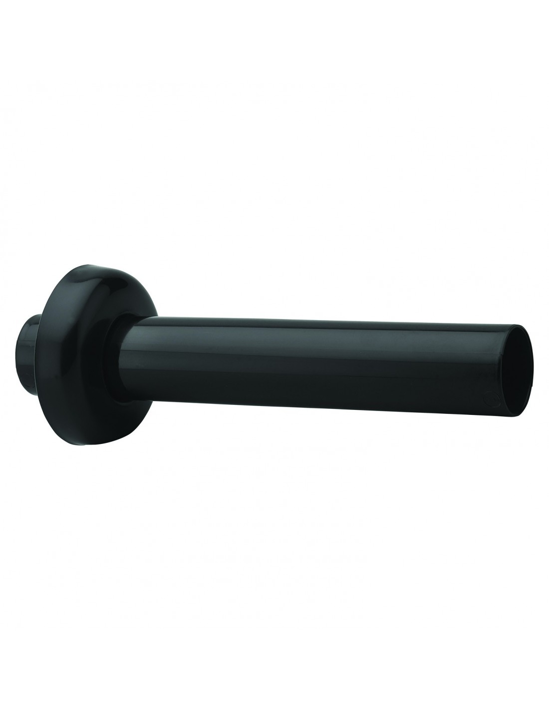 018500 005 00  Настенная розетка с розеткой для умывальника, Л. 200 мм, Д. 32 мм, черный пластик Valentin Чернить 