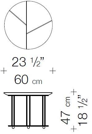 Garbarino Круглый лакированный журнальный столик Aureola Aur cf5 f  - Вид №2