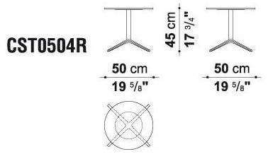 B&B Italia Project Круглый стол из hpl с основанием 4 звезды Cosmos sun-id-1449869 - Вид №5