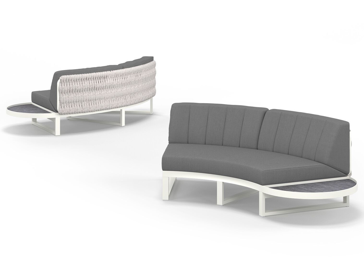 Тканевый изогнутый модульный садовый диван MAMAGREEN Munia ARCH-00064107 - Вид №1