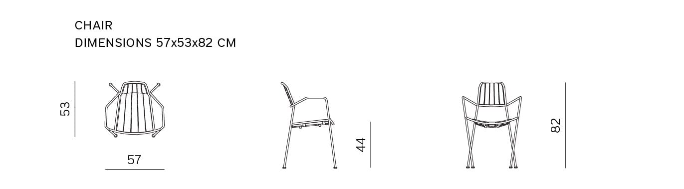 Садовый стул с подлокотниками prostoria Osmo ARCH-00131531 - Вид №5