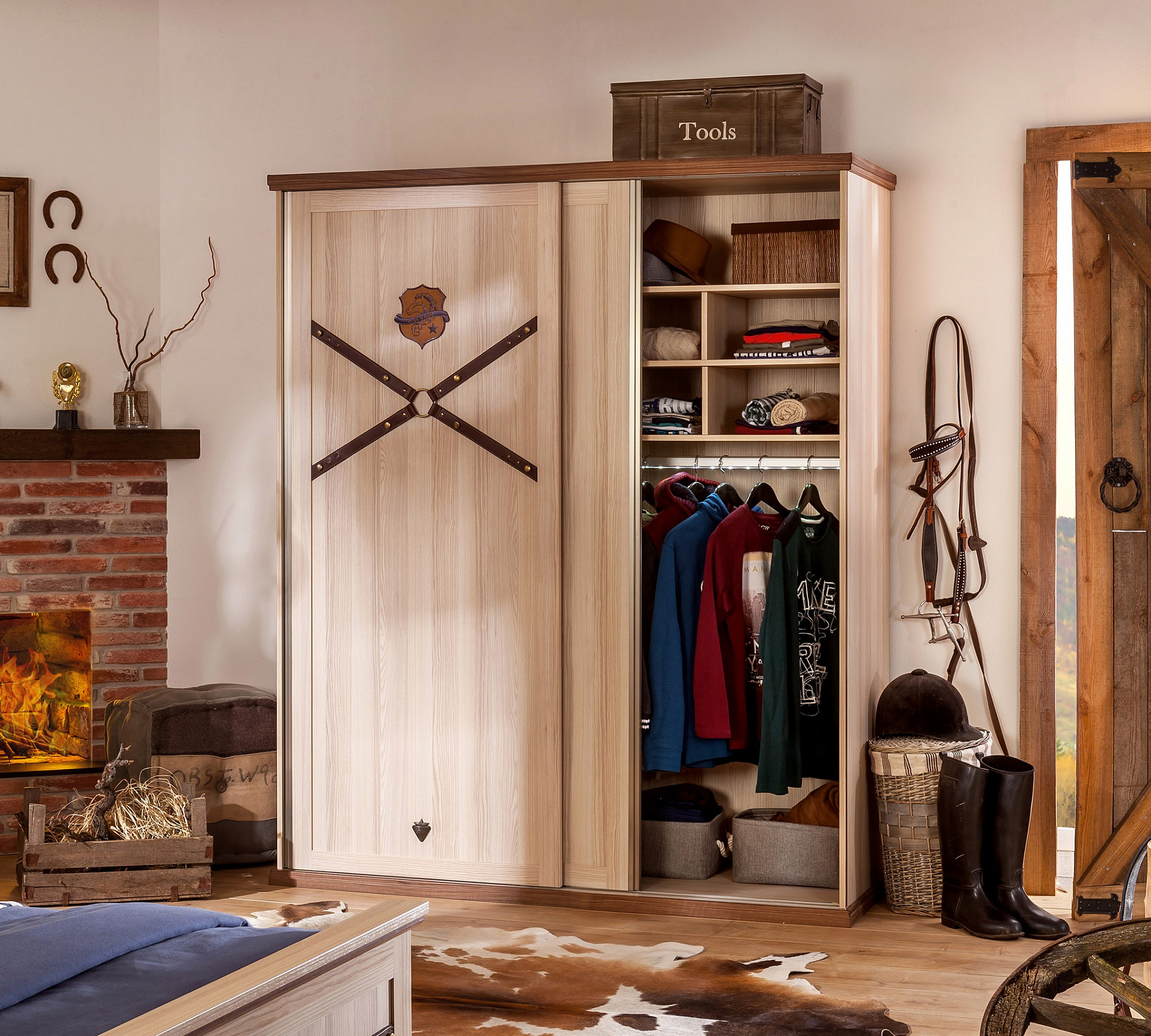 Шкаф-купе двухдверный светлый орех Royal CILEK ROYAL 00-3832630 Бежевый Santreyd - Вид №2