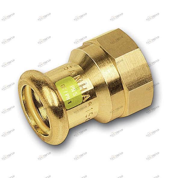11127042114 SANHA 11270G пресс-фитинг газ, бронза, муфта переходная ВПр-ВР 42x11/4 мм 