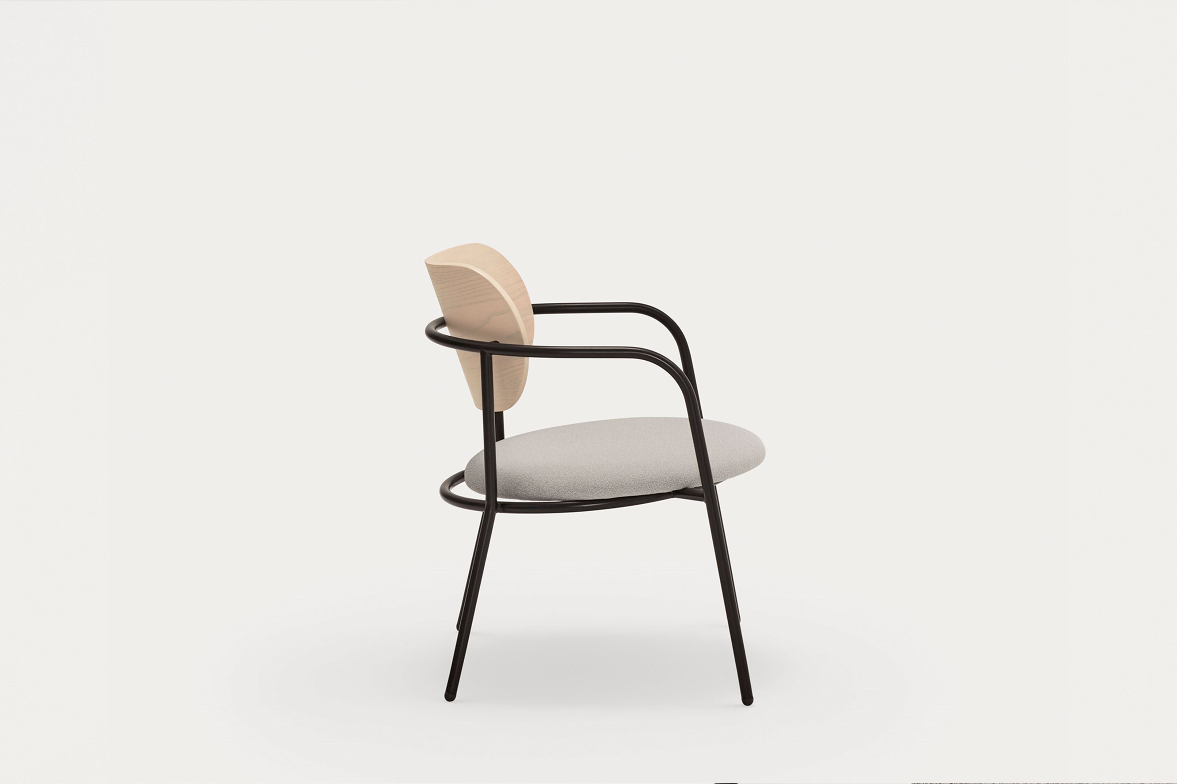 Металлическое кресло с мягким сиденьем TEULAT Eclipse ARCH-00150639 - Вид №8