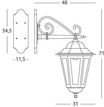 SOVIL Бра для наружного освещения из литого алюминия Geko 582  - Вид №2