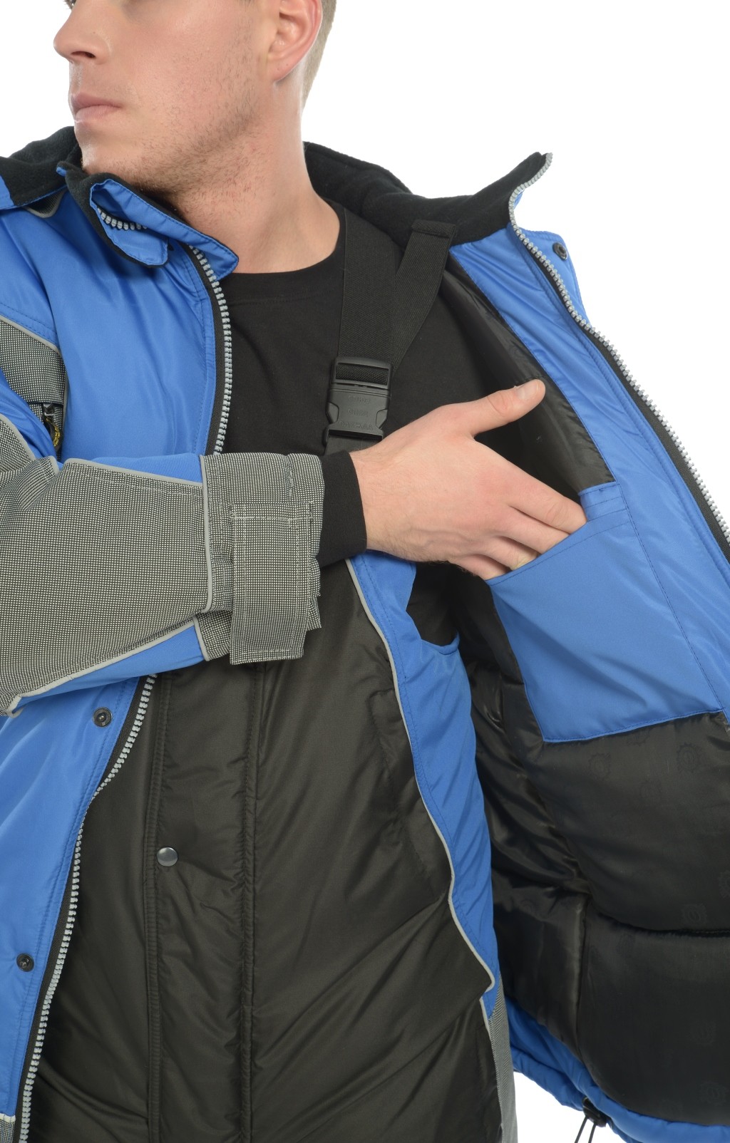 64787 Костюм "Ультра" зимний василек-черный  Зимняя спецодежда  размер 48-50/182-188  - Вид №16