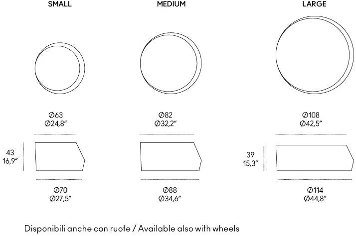 Casamania & Horm Круглый пуф, обитый тканью или кожей sun-id-1374149 - Вид №11