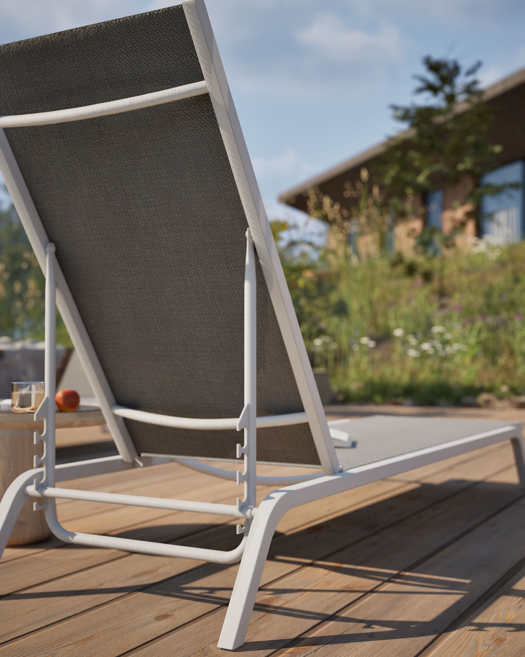 Текстилен и алюминиевая откидная Садовая кровать DRIGANI SLIM ARCH-00071736 - Вид №7