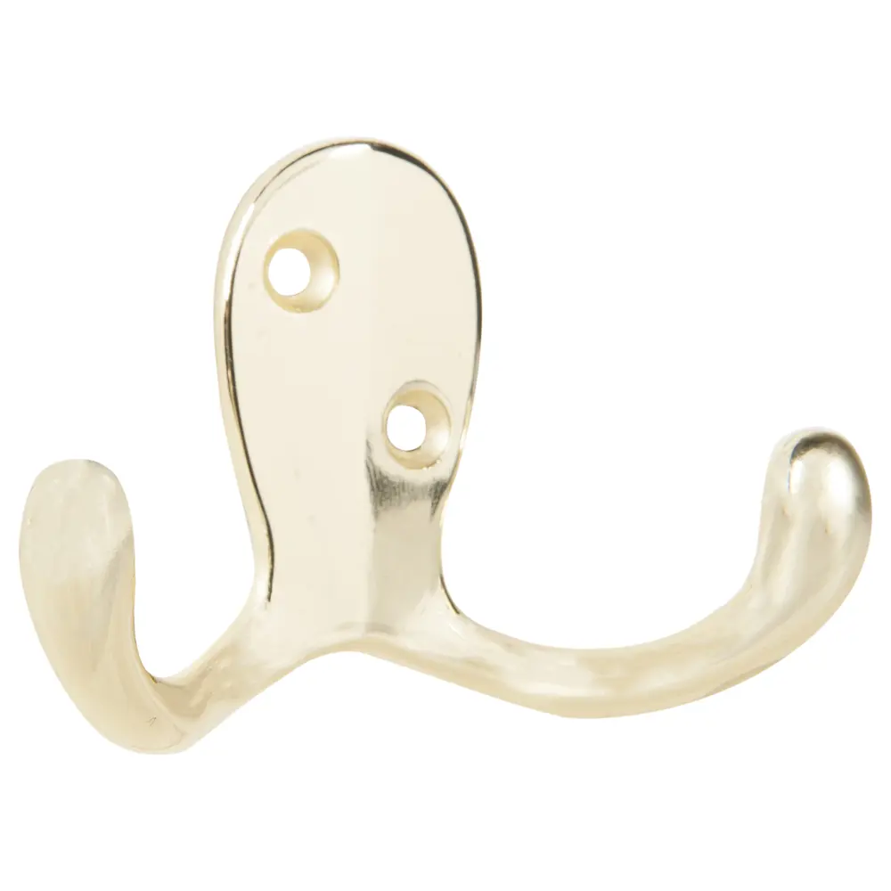 Крючок двухрожковый Модерн LK0202GO, металл, цвет золотой LAMPLANDIA STLM-2025774