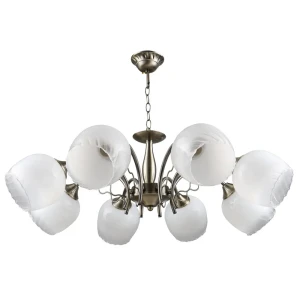 Люстра подвесная «Сезам» КС30069/8Р, 8 ламп, 24 м², цвет белый/бронза
