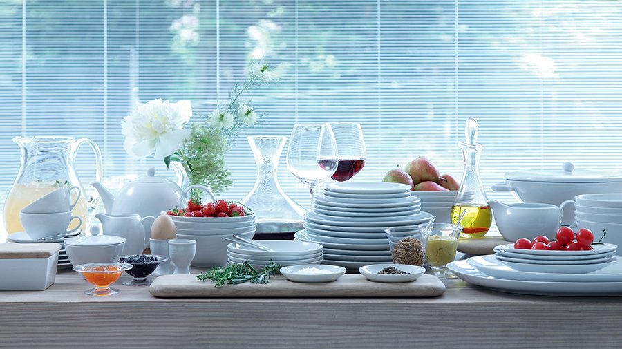 Набор посуды с бортиком Dine, 4 предмета LSA INTERNATIONAL DINE 00-3863450 Белый  - Вид №10