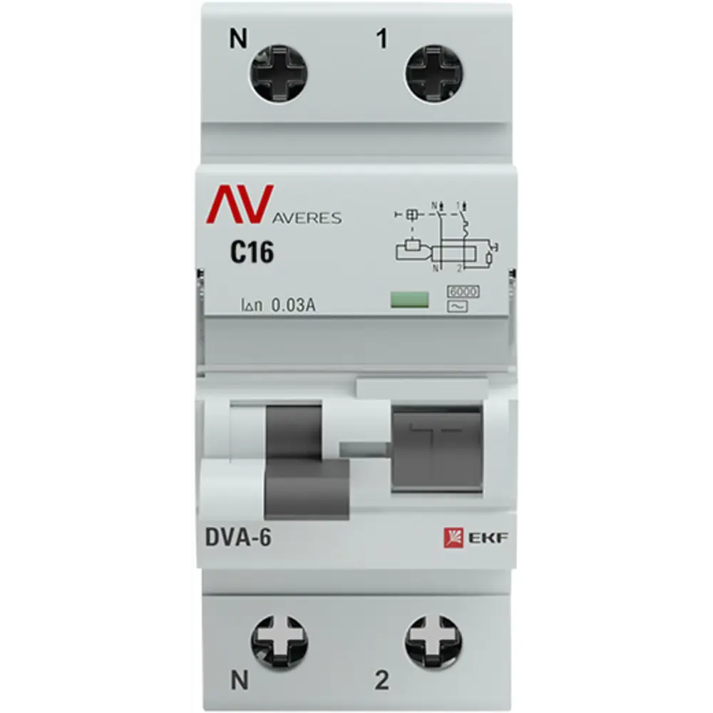 Дифференциальный автомат EKF DVA-6 с защитой от токов утечки 84579914 STLM-1113294 - Вид №1