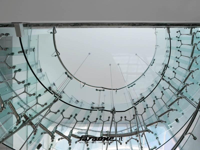 FARAONE Винтовая лестница из нержавеющей стали и стекла sun-id-1435490 - Вид №7