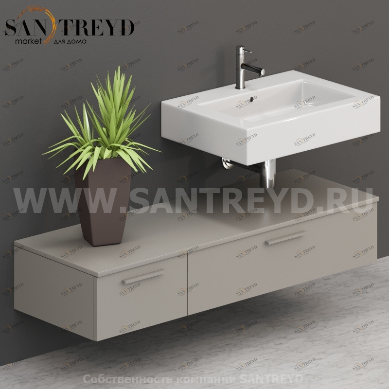 T14552GH2 Столешницы для использования в сочетании с тумбами и открытыми тумбами 145 см серая Globo ARREDO WOOD Италия Ceramica Globo