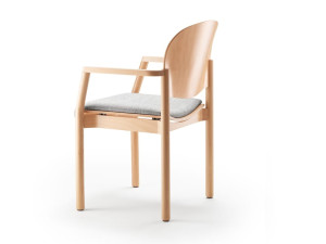 Мягкий штабелируемый стул с подлокотниками