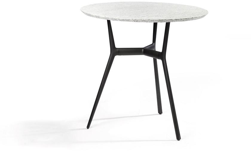 TRIBÙ Круглый садовый стол из гранита и алюминия Branch 07661g/07660g - Вид №5