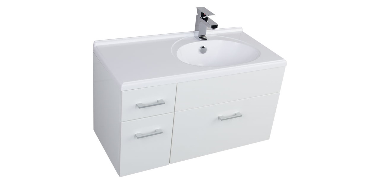 Комплект мебели Aquanet Данте 85 R белый (1 навесной шкафчик) 00164818 - Вид №3