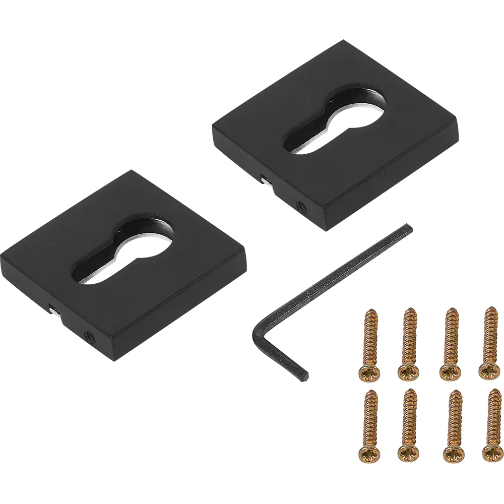 Накладка PALLADIUM X ET Black для скрытого монтажа дверных цилиндров 87099650 STLM-0073201 - Вид №1