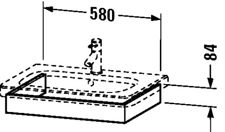 DS608009191 Подвесная раковина настенная овальная Duravit Durastyle серая - Вид №1