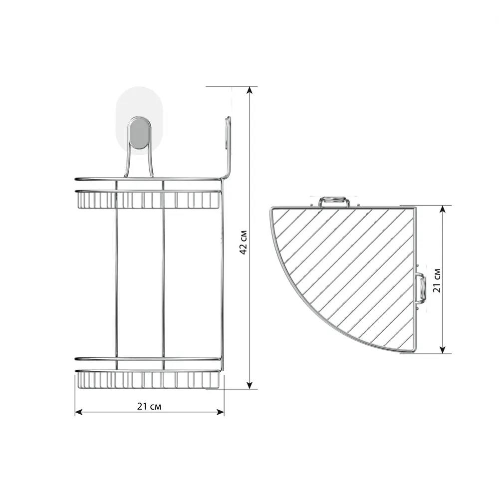 Полка угловая Lemer Leraform двухъярусная 84268205 STLM-2163320 - Вид №3
