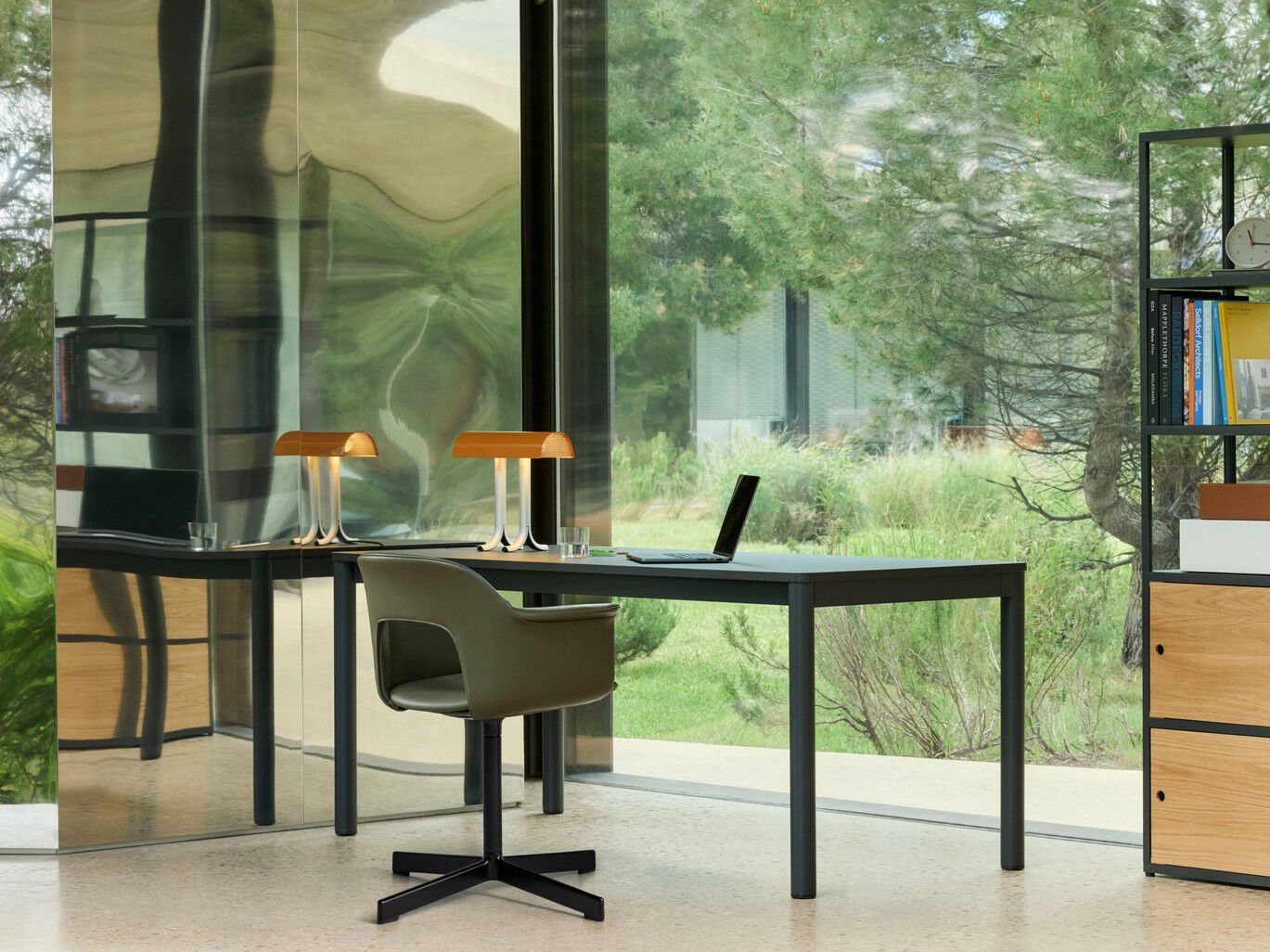 Вращающийся мягкий стул с подлокотниками Hay макет ARCH-00039533 - Вид №5