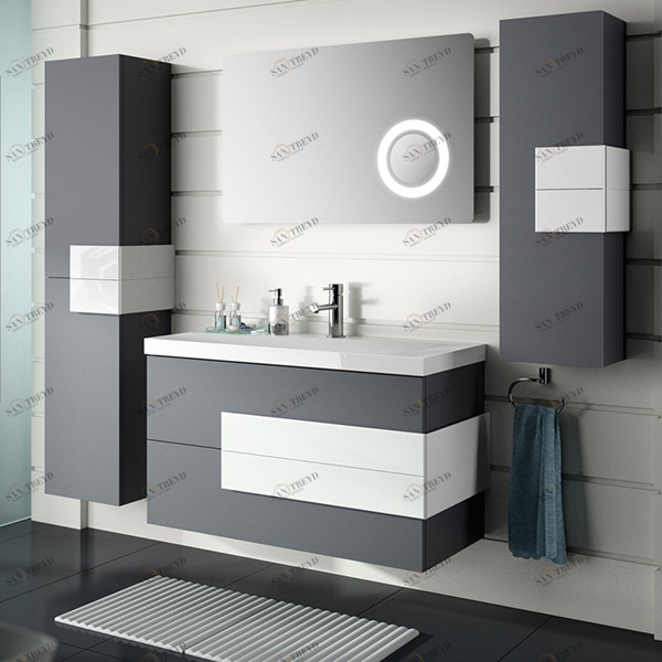 КОМПЛЕКТ МЕБЕЛИ CRONOS 80 СМ MATT GREY/WHITE SALGAR 21795