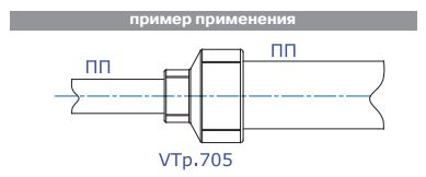 VTp.705.0.075032 Фитинг полипропиленовый – муфта переходная Valtec 75 x 32 мм  - Вид №9
