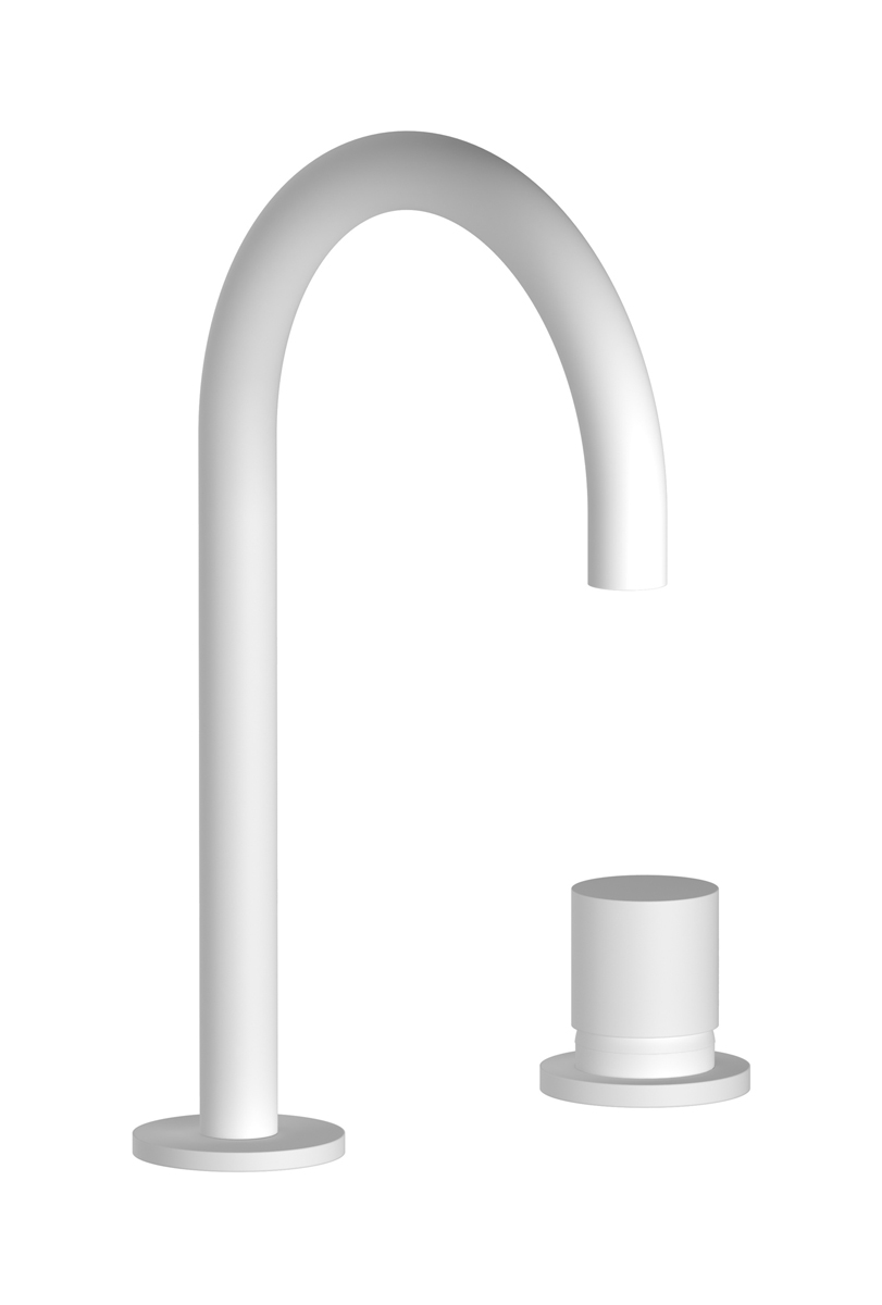 Смеситель для раковины на 2 отверстия WE ARE IB rr394bo Matt White Brera