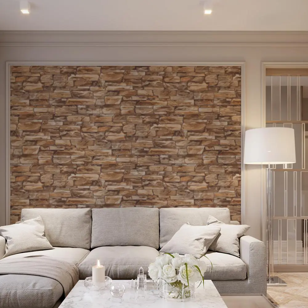 Обои виниловые Home Color Rubble бежевые 0.53 м 11026-22 83118971 STLM-2045214 - Вид №2