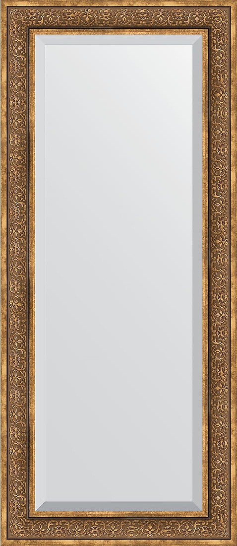 BY 3578 Зеркало с фацетом в багетной раме - вензель бронзовый 101 mm EVOFORM Exclusive