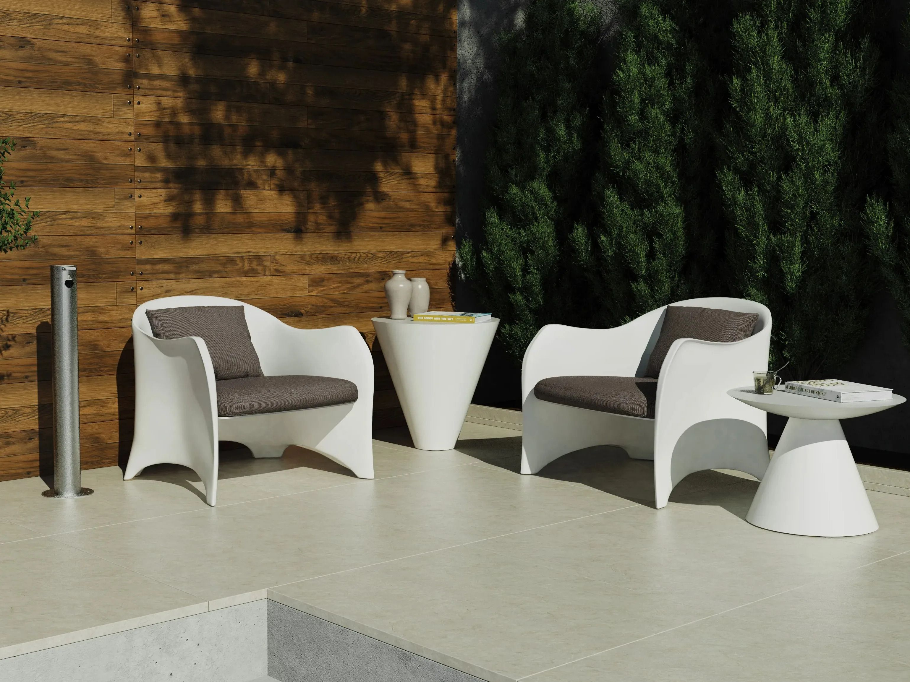 Стекловолокно садовое кресло с подлокотниками GANSK океан ARCH-00084535 - Вид №3