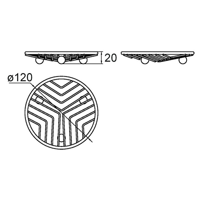 008W000M42 Мыльница настольная проволока стальная 08 Milardo Soap Dish  - Вид №1