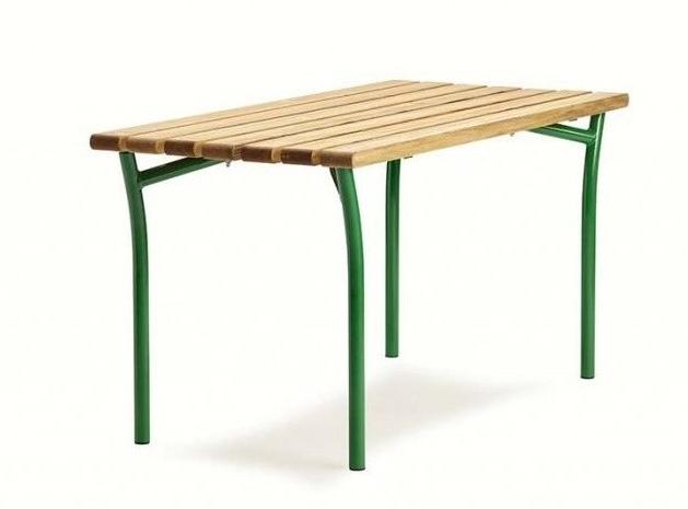 VESTRE Прямоугольный стол для общественных мест из стали и дерева Parc sun-id-1404950 - Вид №1