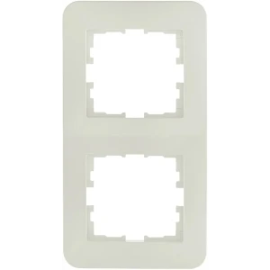 Рамка для розеток и выключателей Lezard Asti 2 поста вертикальная цвет кремовый